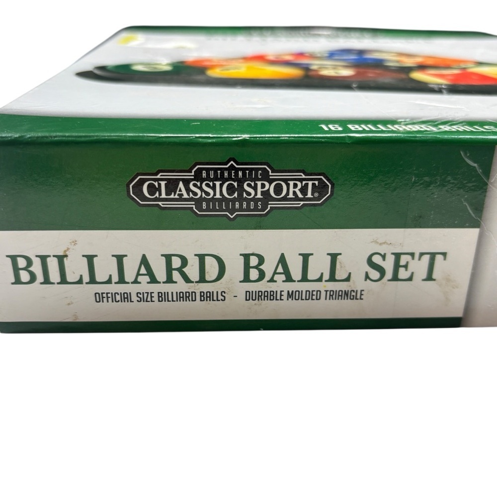 Billiard Ball Set with Molded Triangle, Official Size - Picture 4 of 4